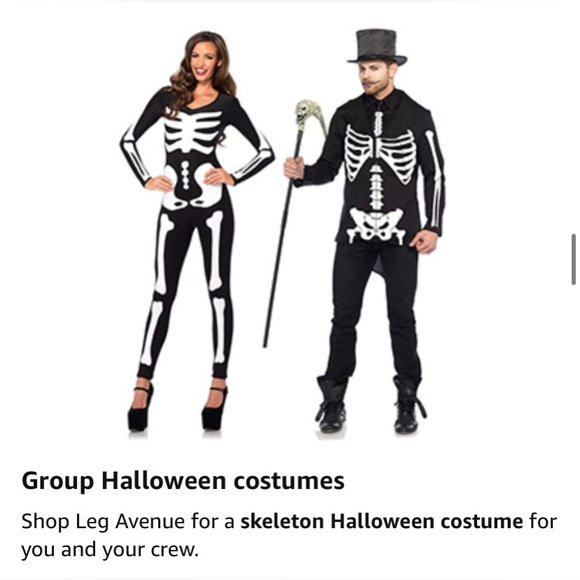 Leg Avenue Women's Glow in The Dark Skeleton Bodysuit Sexy Halloween Costume NEW - Picture 8 of 14